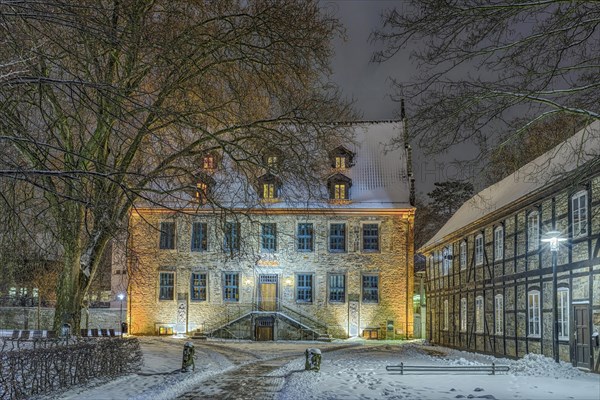 Winter Landsbergschen Hof Public Library Stadthagen Germany