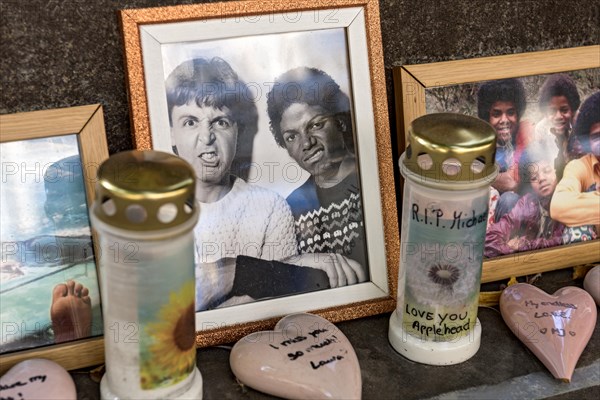 Photo of Michael Jackson with Paul McCartney at cult site in memory of pop singer Michael Jackson
