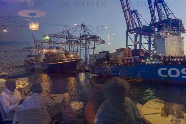 Container ships in the port of Hamburg