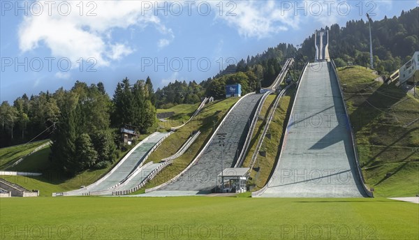 Ski jumps at the Olympic Stadium