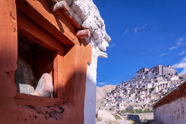 Courtyard of Chemrey Gompa