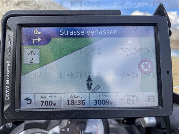 BMW Motorrad navigation device at Colle Sommeiller