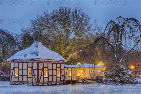 Lustgarten in Winter Stadthagen Germany