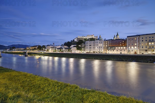 Salzburg at blue hour