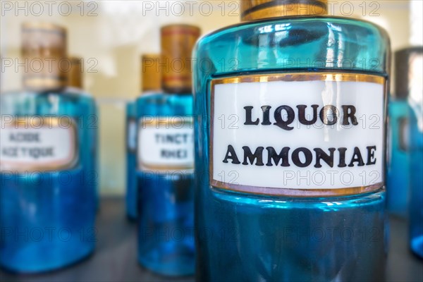 Antique apothecary blue glass jar