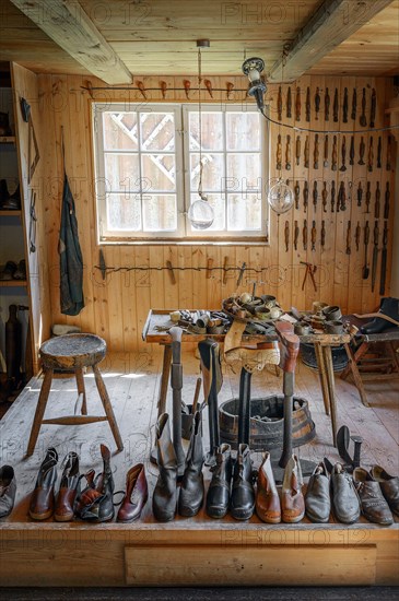 Shoemaker's workshop in the Swabian Open-Air Museum