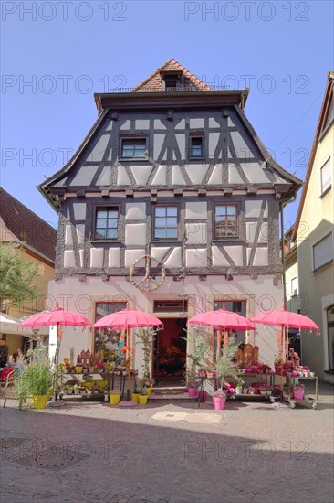 Half-timbered house and street pub