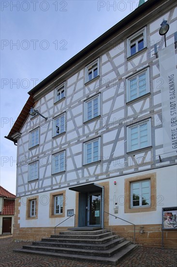 Half-timbered house gallery and tower schoolhouse