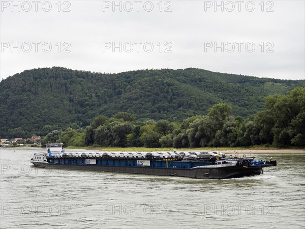 Cargo ship on the Danube