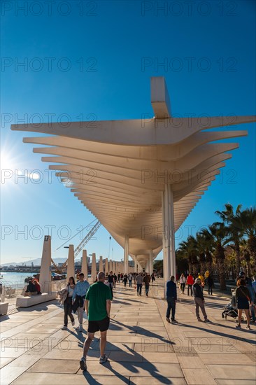 Promenade called Paseo del Muelle Uno in the city of Malaga