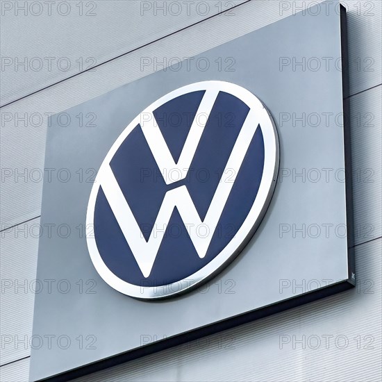 Logo of listed car manufacturer traded on DAX stock exchange Volkswagen AG Car brand VW