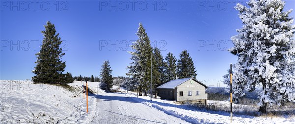 Mountain rescue in a winter landscape on the Kandel