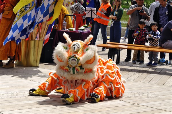 Chinese dragon at the Vesak festival of the Thai community in the Westpark