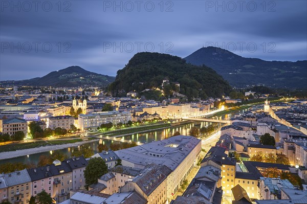 Salzburg at blue hour