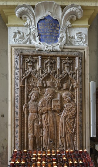 Grave slab of the founders Wernher von Reichersberg and his wife Dietbirga