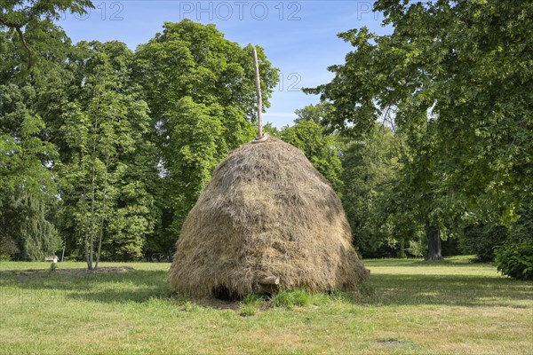 Haystack in the castle park