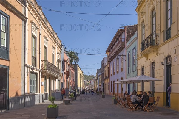 Alley with typical houses in the pedestrian zone