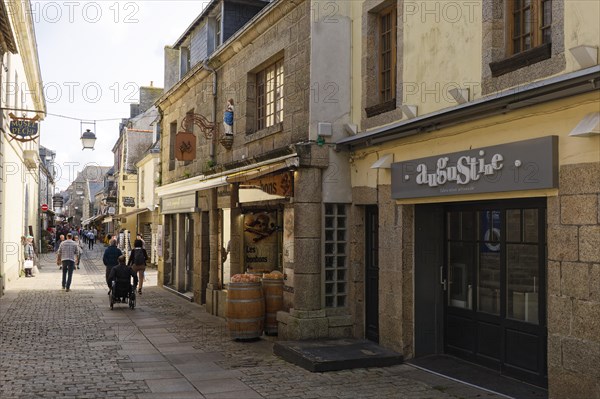 Shops and residences in the old town of Concarneau