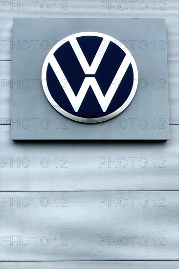 Logo of listed car manufacturer traded on DAX stock exchange Volkswagen AG Car brand VW