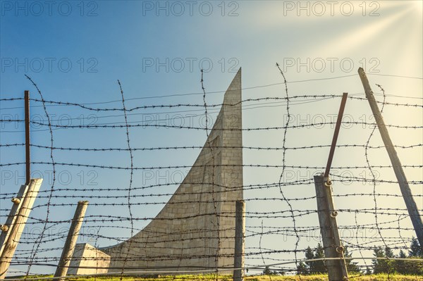 Barbed wire enclosure around the former concentration camp Natzweiler-Struthof