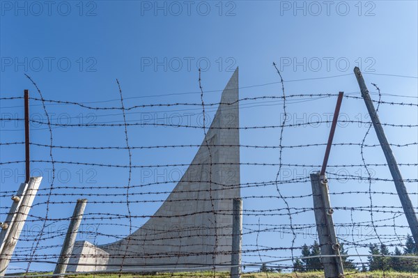 Barbed wire enclosure around the former concentration camp Natzweiler-Struthof