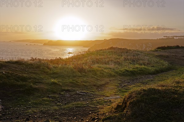 Sunrise on the rocky coast at Pointe de Brezellec