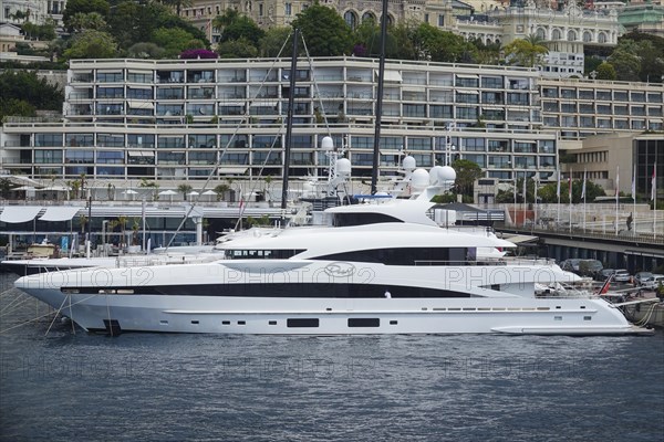 51-metre motor yacht Pearl in Port Hercule harbour