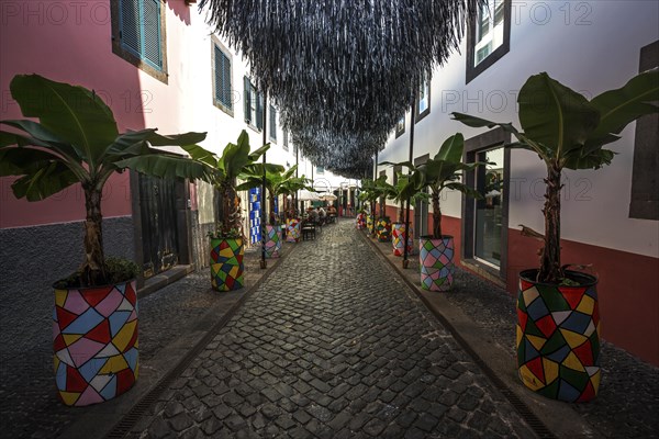 Street with restaurants