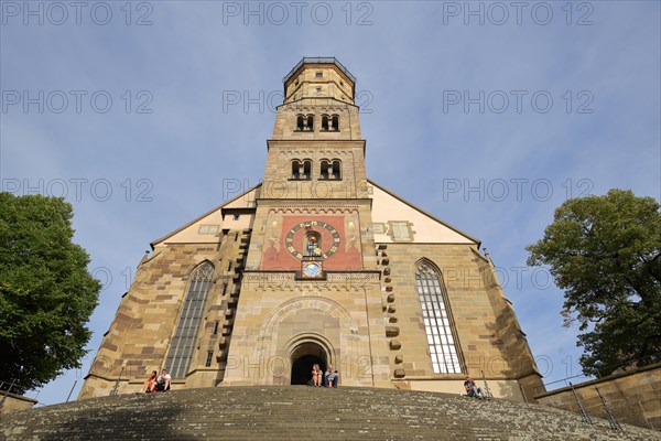 Staircase to the Gothic St. Michael Church