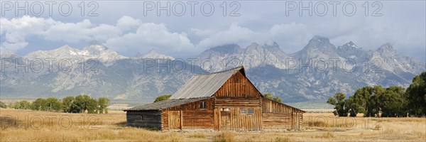 T. A. Moulton Barn in front of the Teton Range