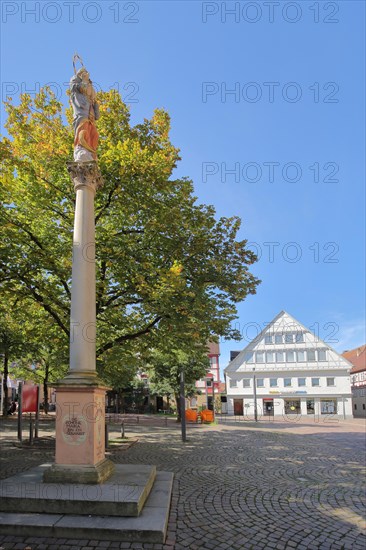 Marian column with Madonna figure