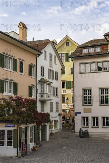 Narrow alleys in the old town of Zurich