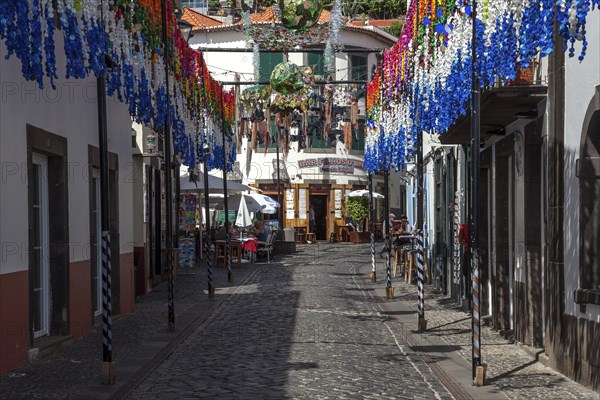 Street with restaurants