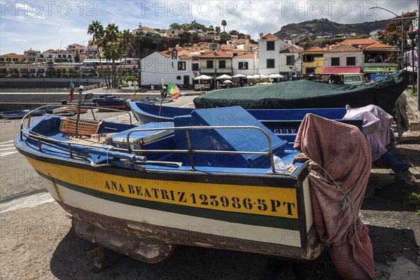 Harbour with colourful fishing boats