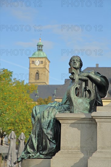 Friedrich Rueckert monument with sculpture