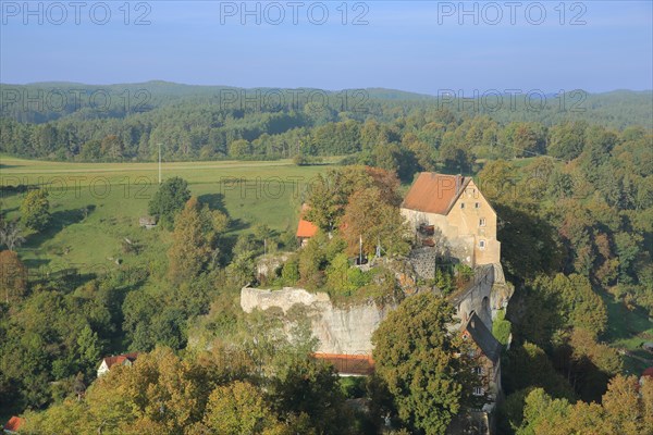 View of castle and landscape