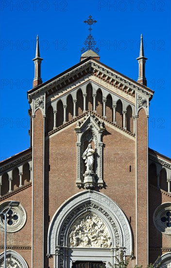 Main facade of the church Madonna della Neve