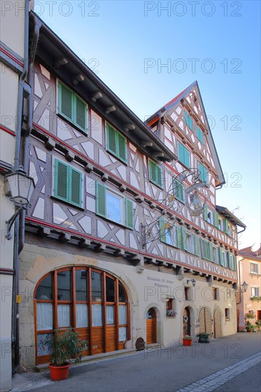 Half-timbered house Sankt Urban Restaurant with nose sign