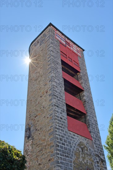 Historic King's Tower built 1407 with backlight