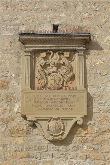 Coat of arms with inscription