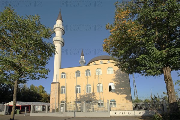 Islamic mosque with minarets