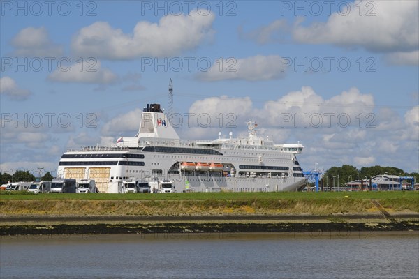 Ship Romantika of Holland Norway Lines at Emskai