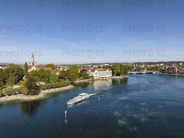 Aerial view of Lake Constance with the Seerhein