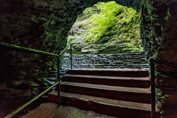 Watkins Glen State Park: Gorge Trail entrance and tunnel