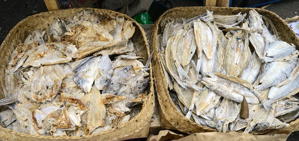 Dried fish at a market in Seririt