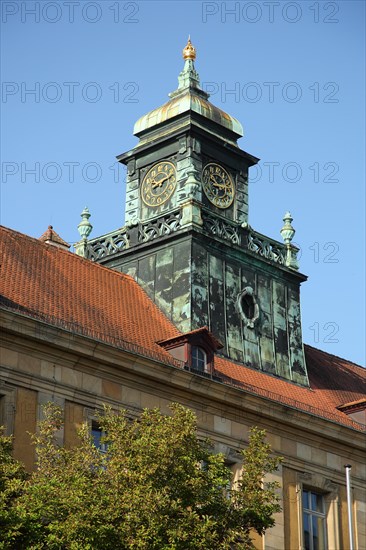 Tower helmet with clock