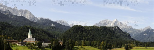 Elmau Castle and Wetterstein Mountains