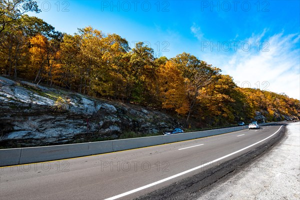 Autumn in Hudson Valey near West Point