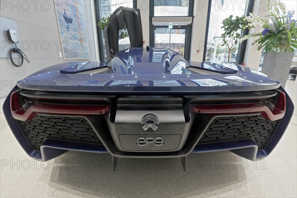 E- car Nio EP9 in the showroom