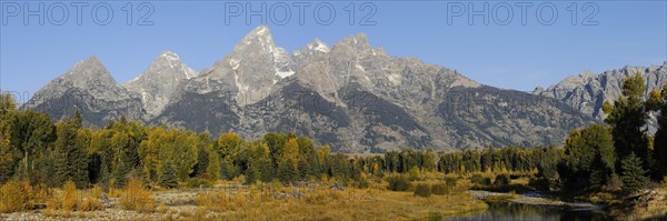 Teton Range in autumn